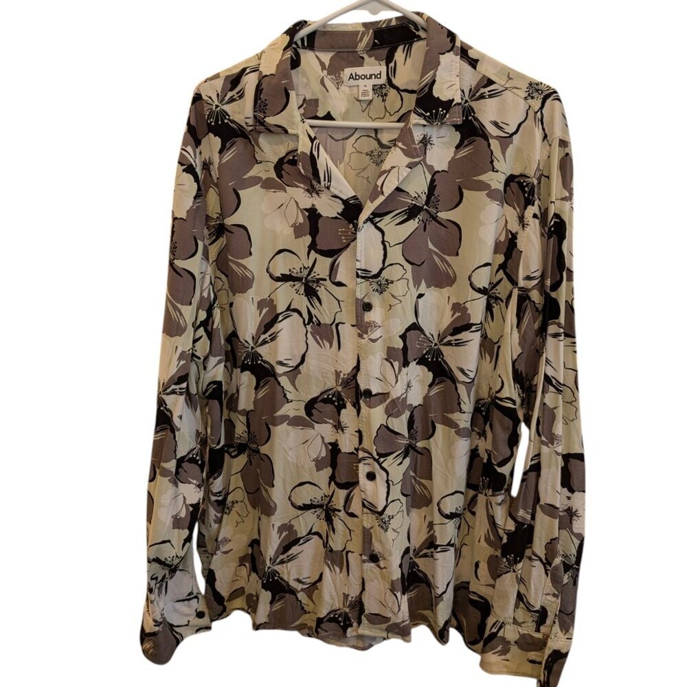 Abound - Flowery Men's Button Down - Size XL